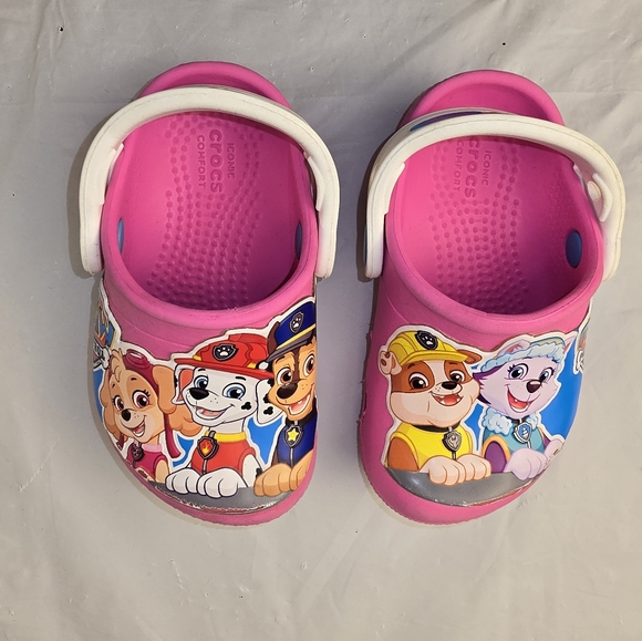 Crocs Paw Patrol Infant Girls Pink Clog Sandals Size C6 (Child 6) - Picture 2 of 5